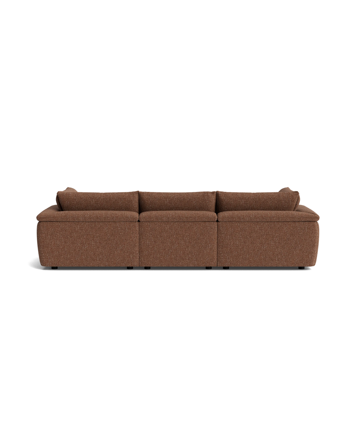 Melt 4 Seater Chaise Sofa - Fleck Rust