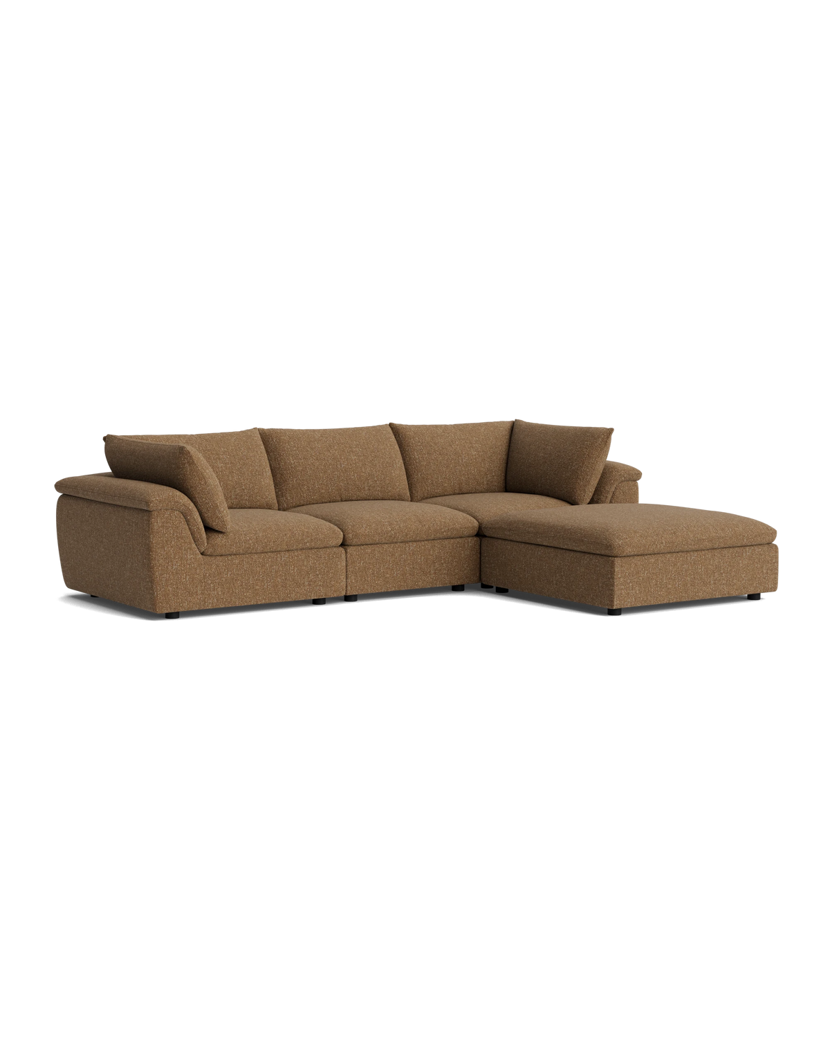Melt 4 Seater Chaise Sofa - Fleck Ginger