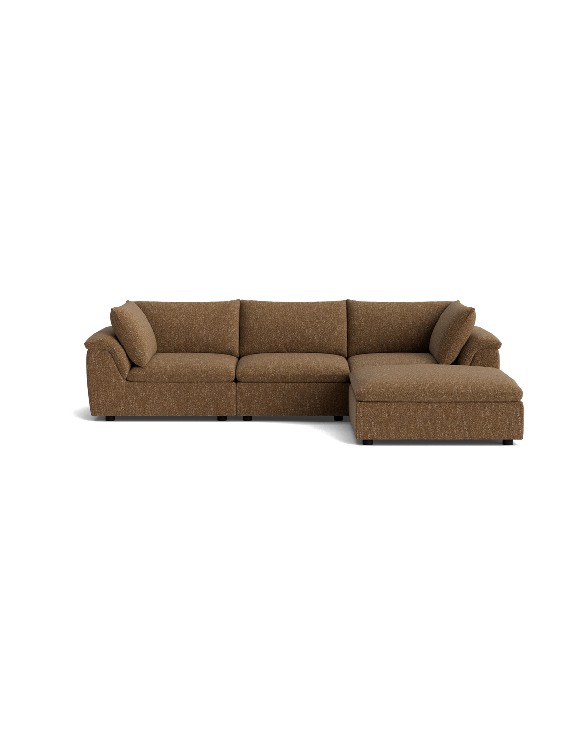 Melt 4 Seater Chaise Sofa - Fleck Ginger