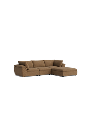 Melt 4 Seater Chaise Sofa - Fleck Ginger
