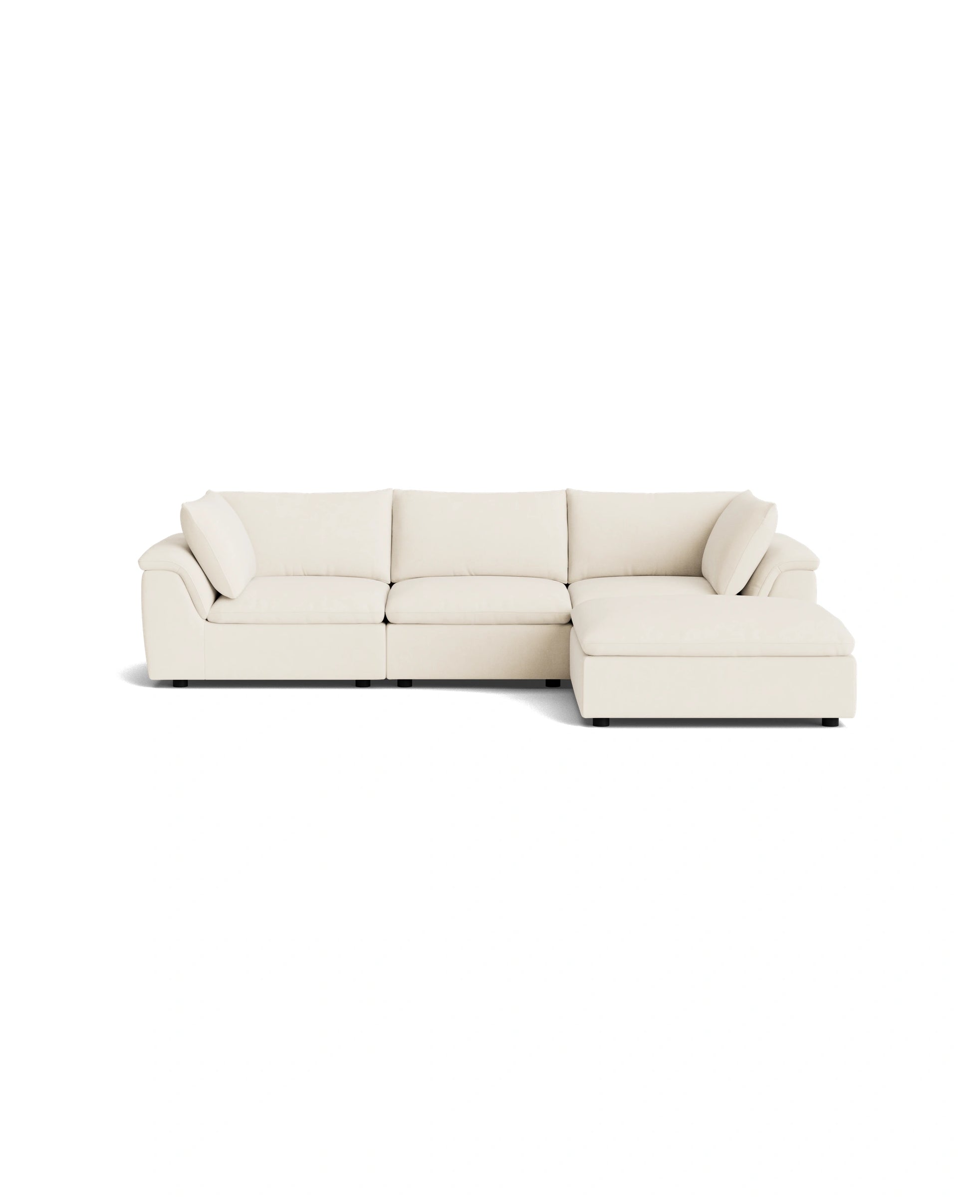 Melt 4 Seater Chaise Sofa - Fossil Vanilla
