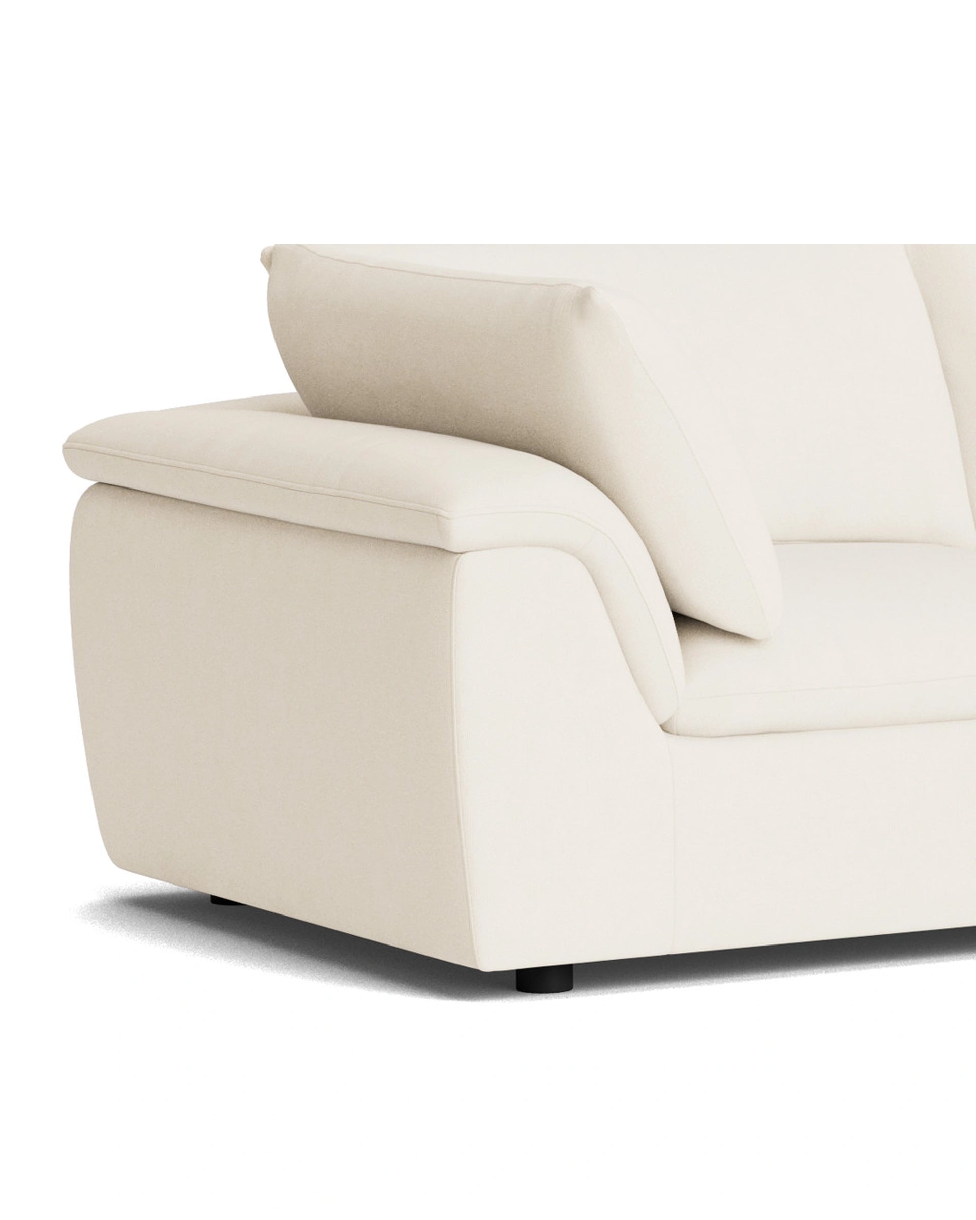 Melt 4 Seater Chaise Sofa - Fossil Vanilla