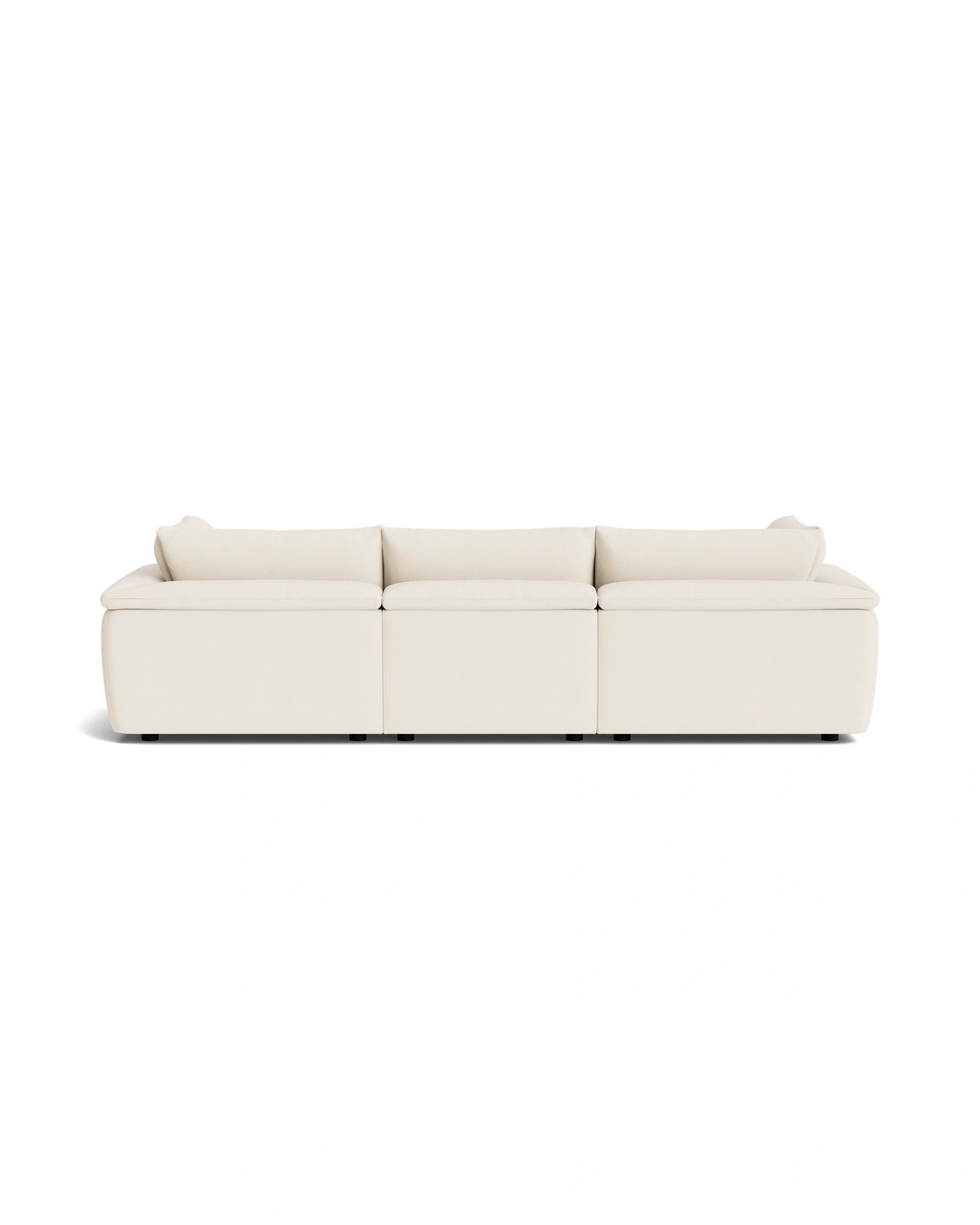 Melt 4 Seater Chaise Sofa - Fossil Vanilla