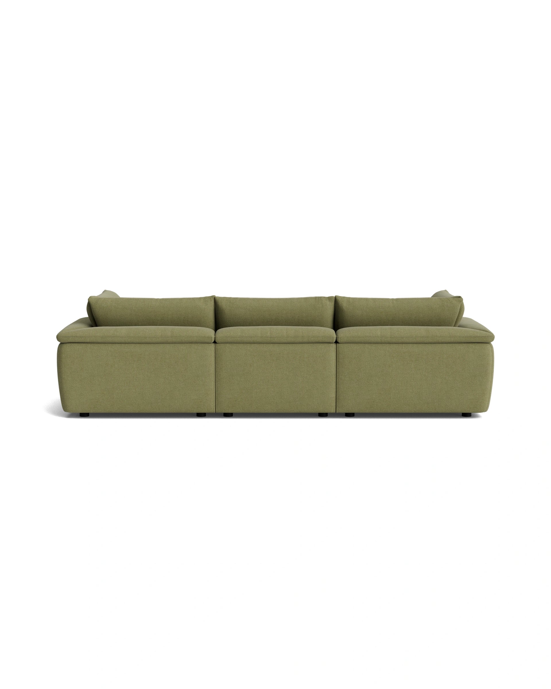 Melt 4 Seater Chaise Sofa - Fossil Eucalyptus