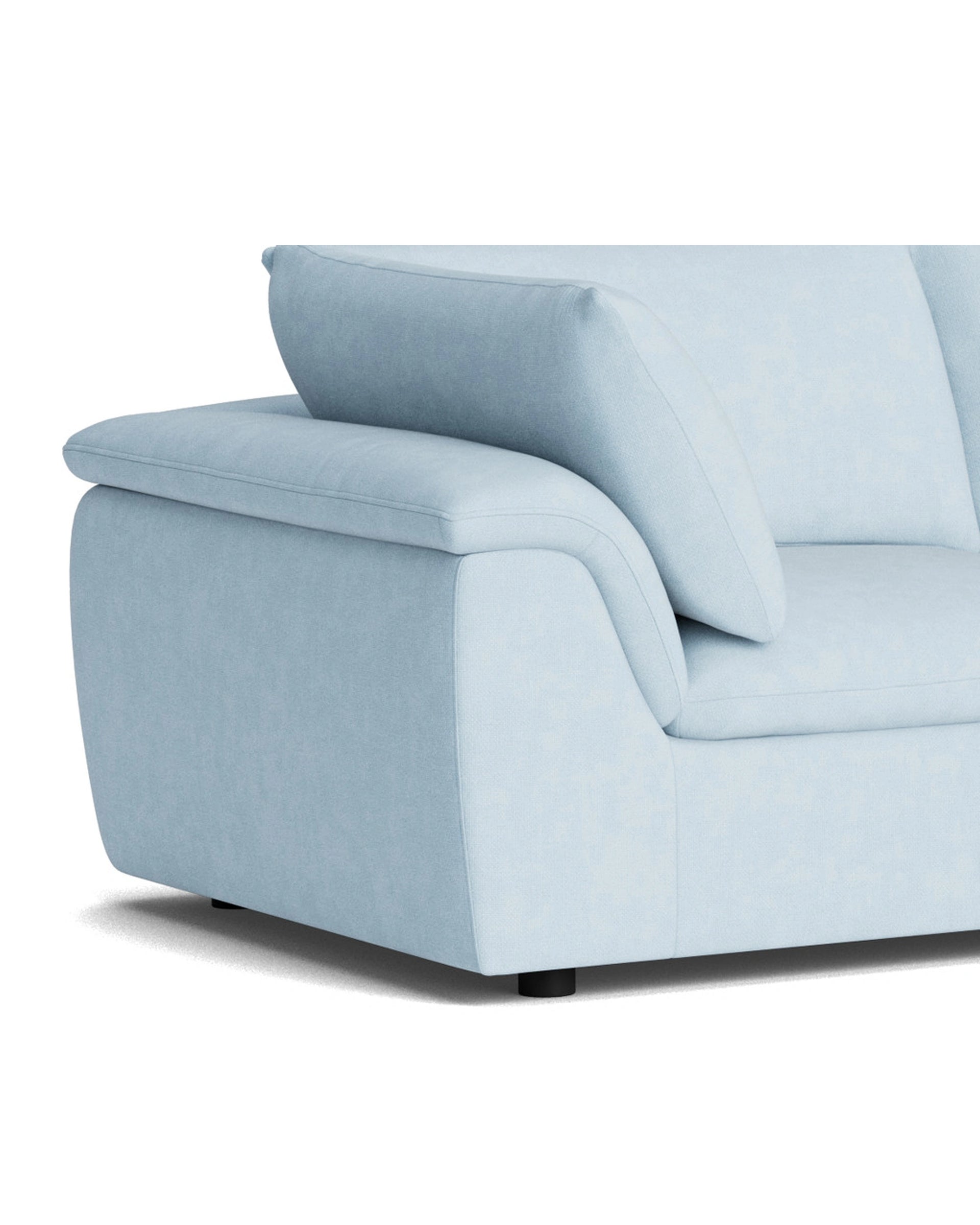 Melt 4 Seater Chaise Sofa - Fossil Powder Blue