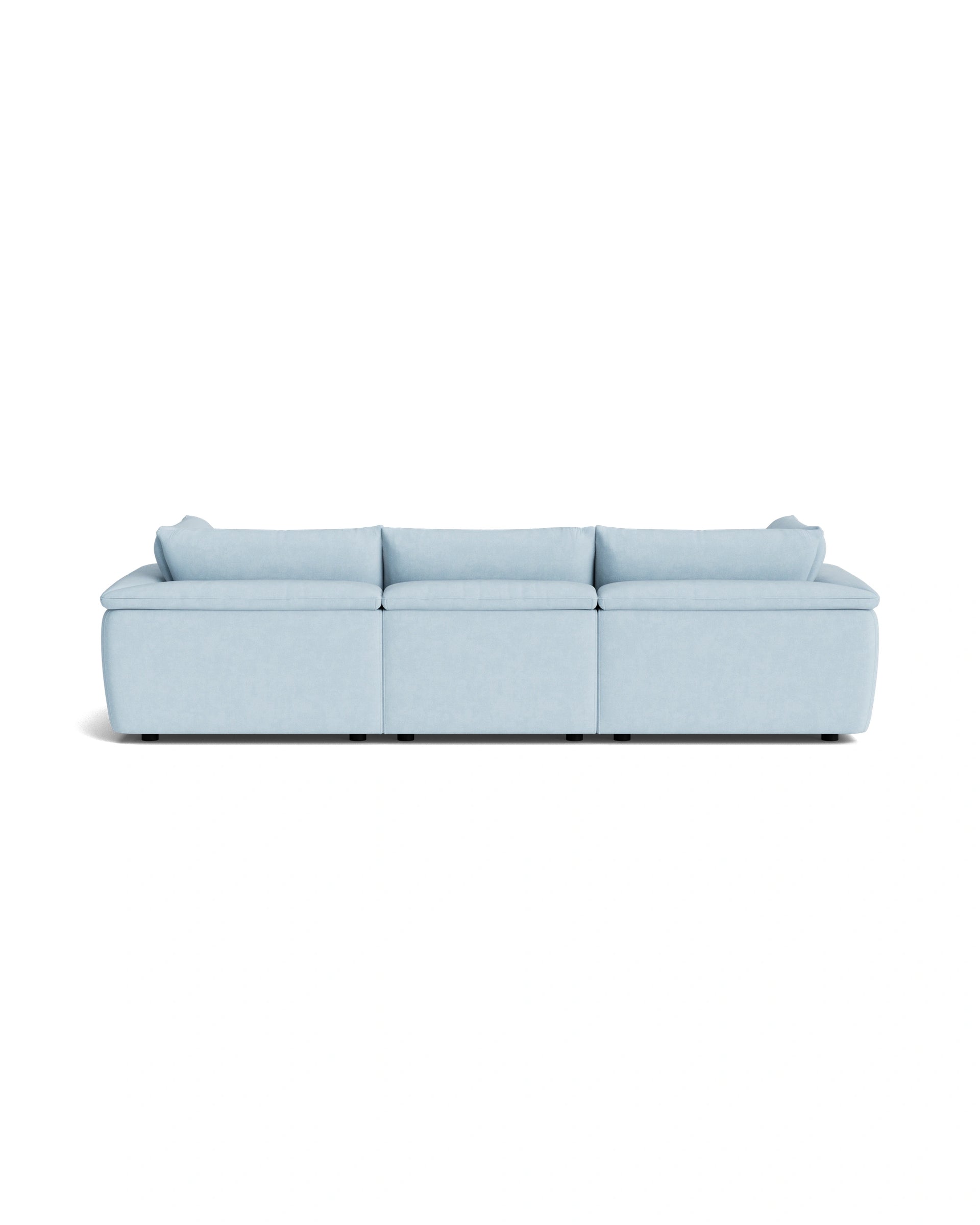 Melt 4 Seater Chaise Sofa - Fossil Powder Blue