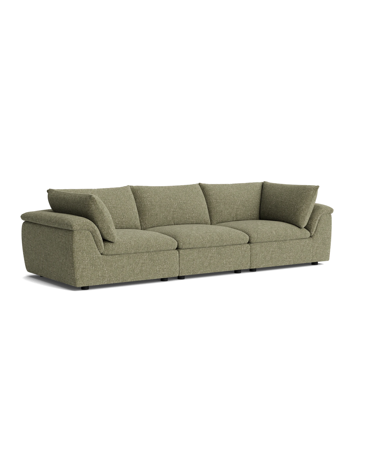 Melt 4 Seater Sofa - Fleck Olive