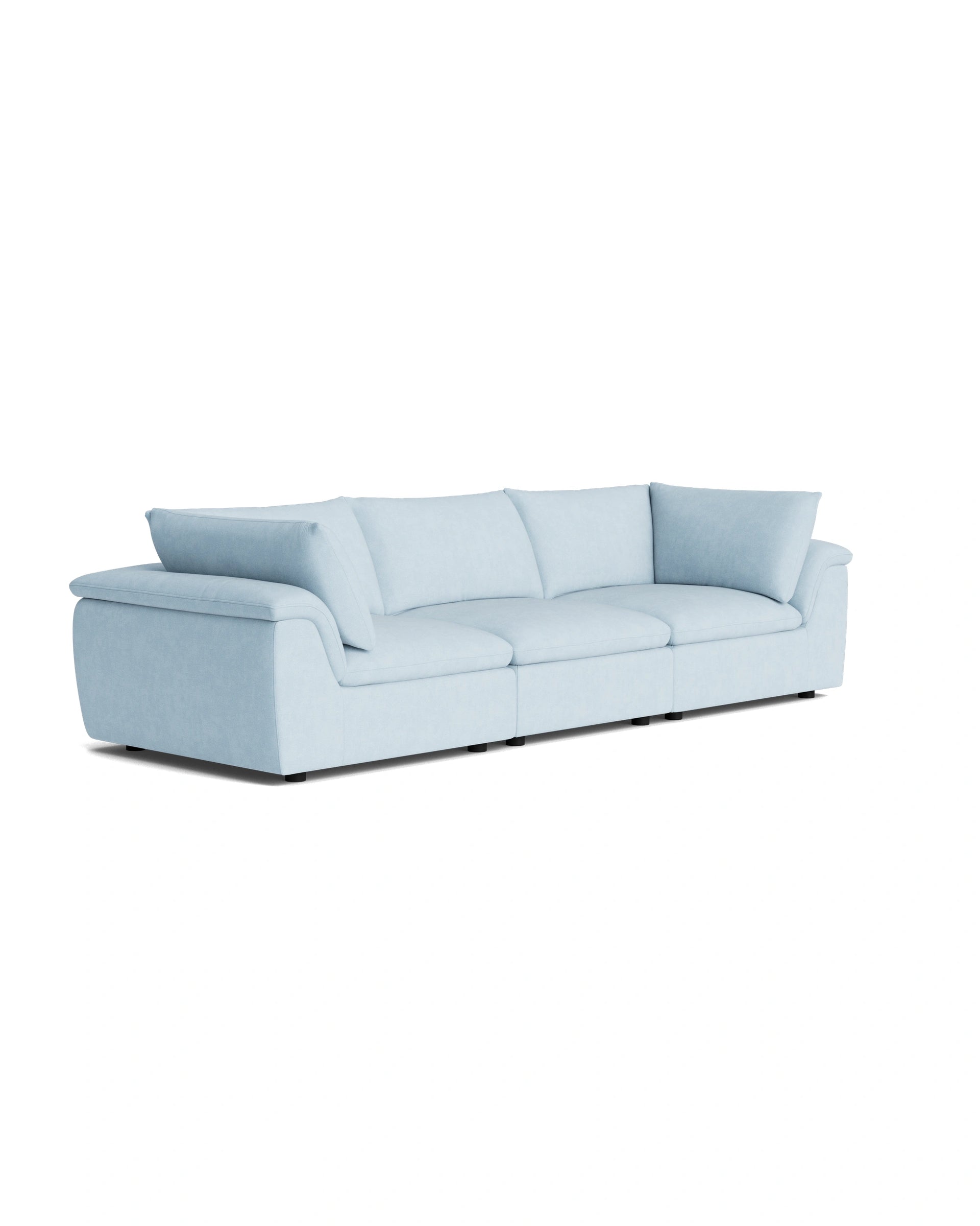 Melt 4 Seater Sofa - Fossil Powder Blue