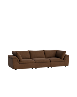 Melt 4 Seater Sofa - Fossil Chocolate