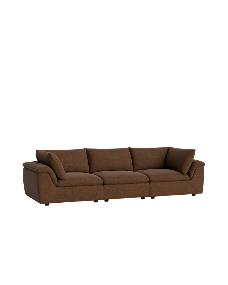 Melt 4 Seater Sofa - Fossil Chocolate