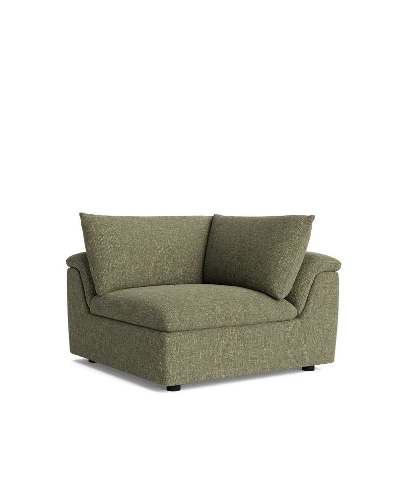 Melt Corner Sofa Module - Fleck Olive