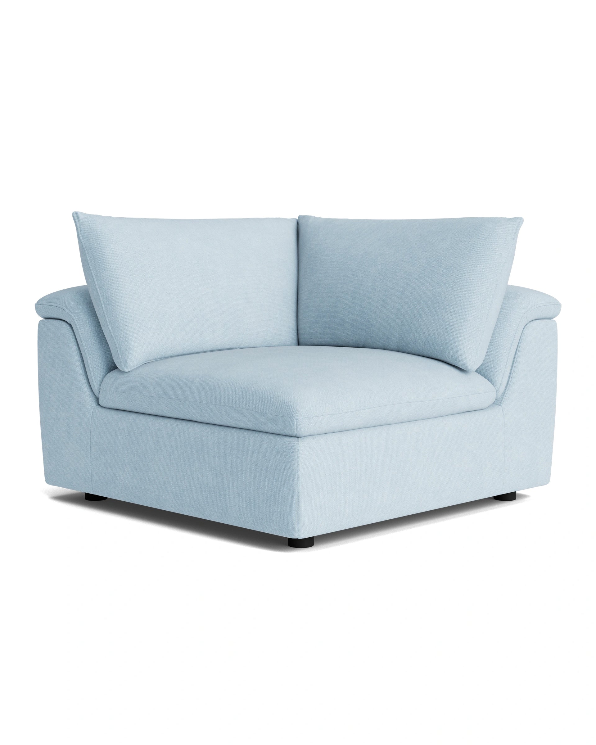Melt Corner Sofa Module - Fossil Powder Blue