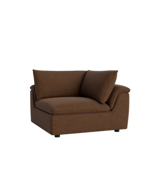 Melt Corner Sofa Module - Fossil Chocolate