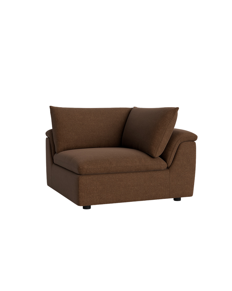 Melt Corner Sofa Module - Fossil Chocolate