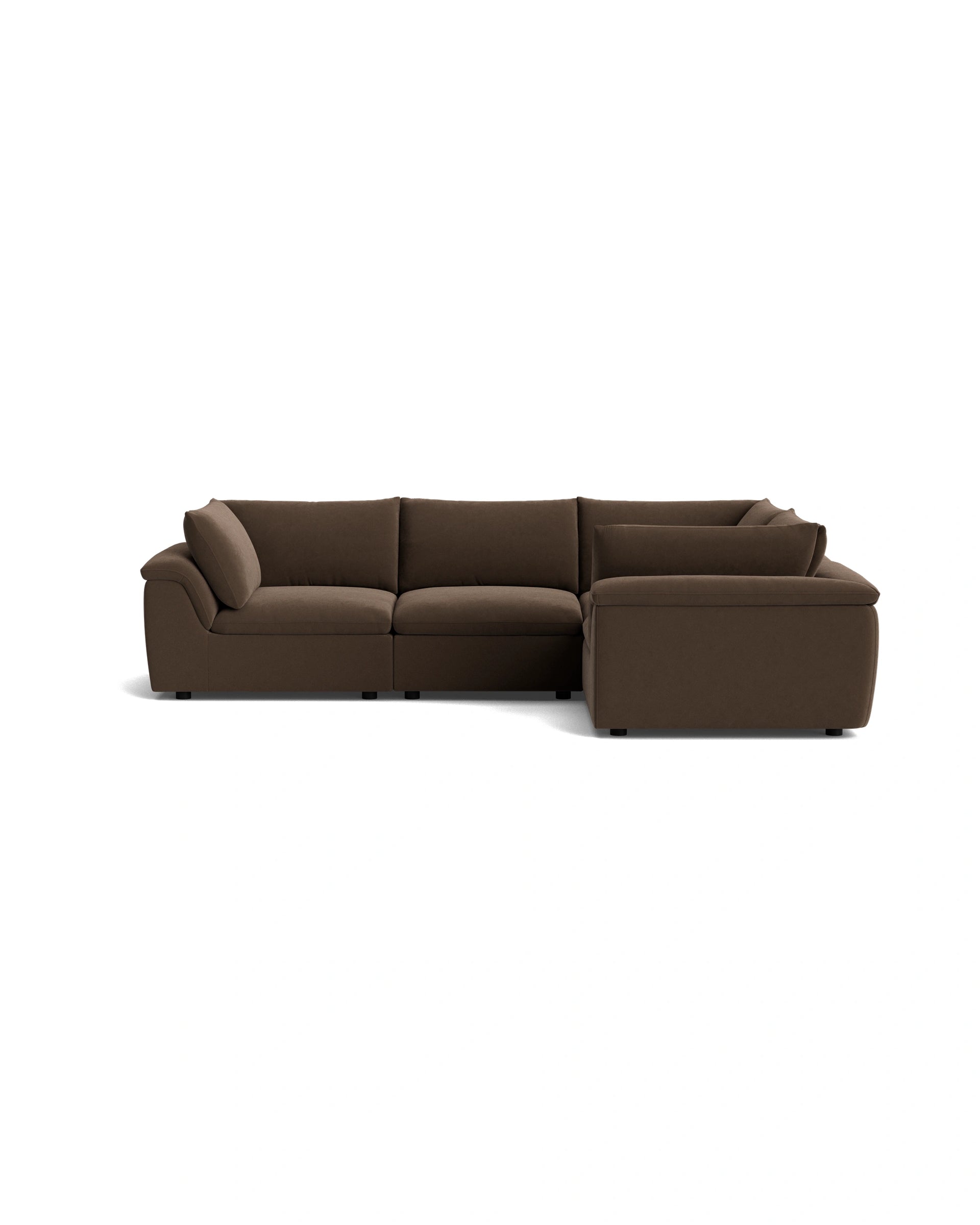 Melt Closed Chaise Sofa - Eden Java