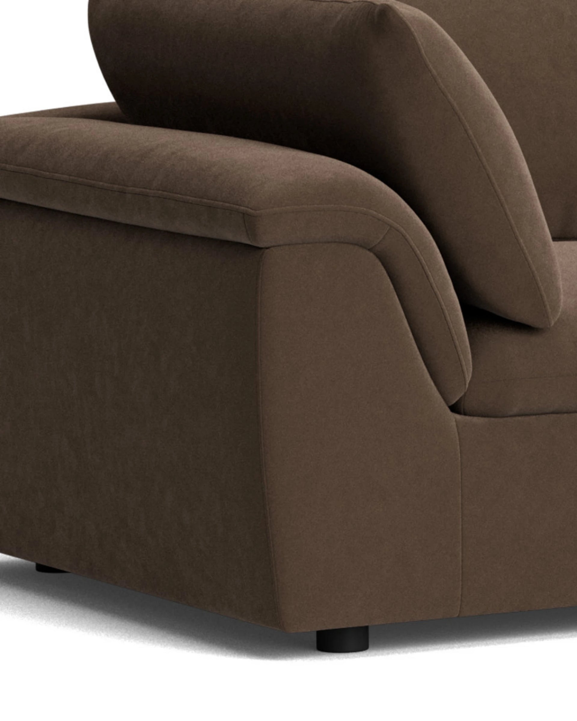 Melt Closed Chaise Sofa - Eden Java