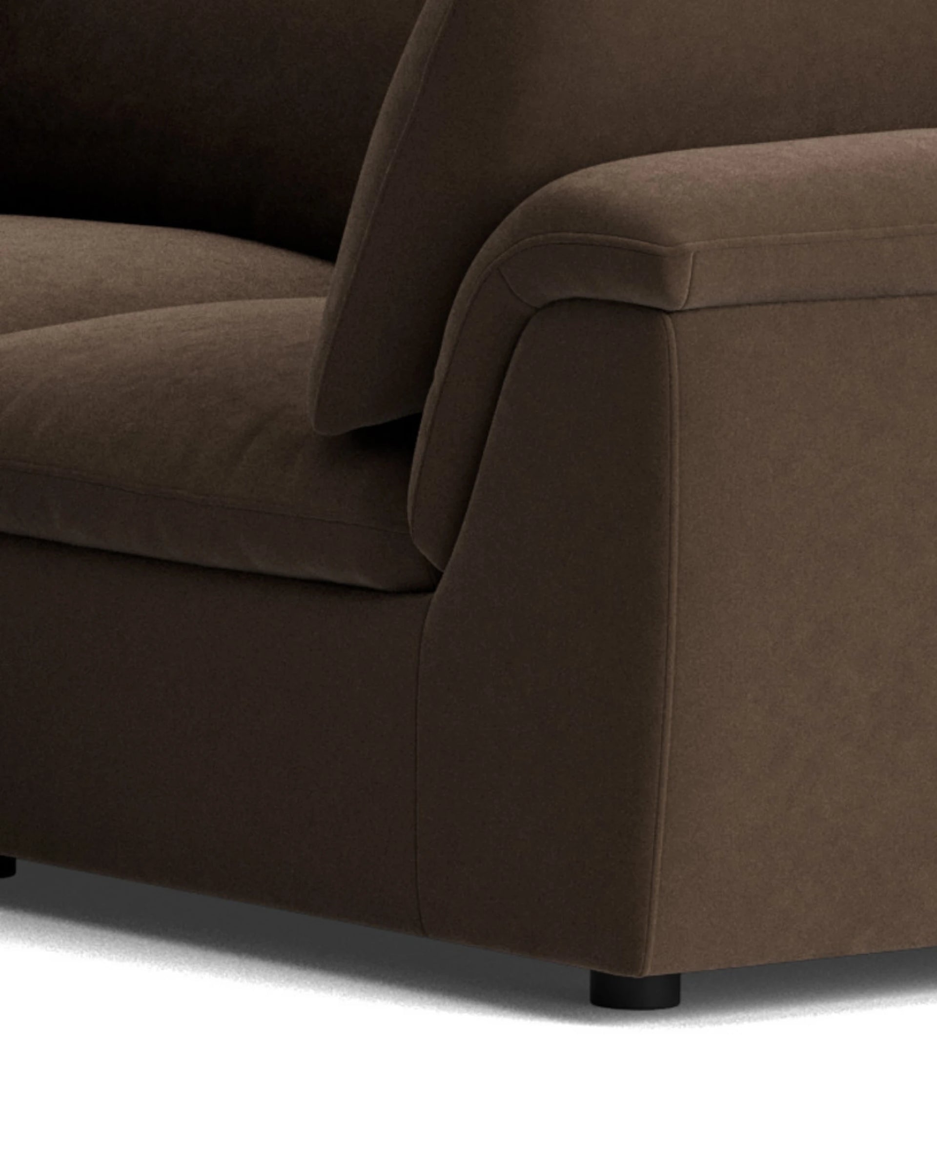 Melt Closed Chaise Sofa - Eden Java
