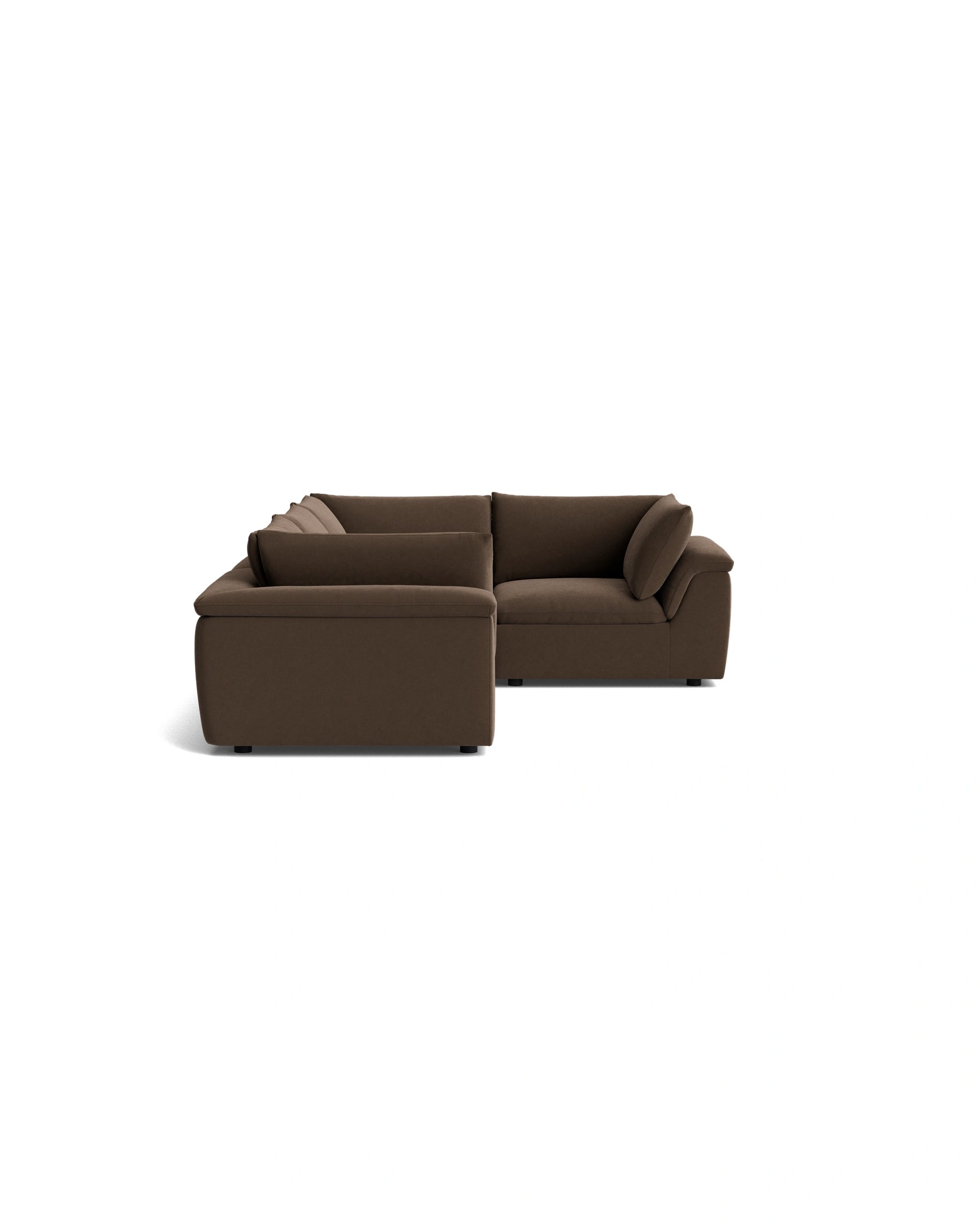 Melt Closed Chaise Sofa - Eden Java
