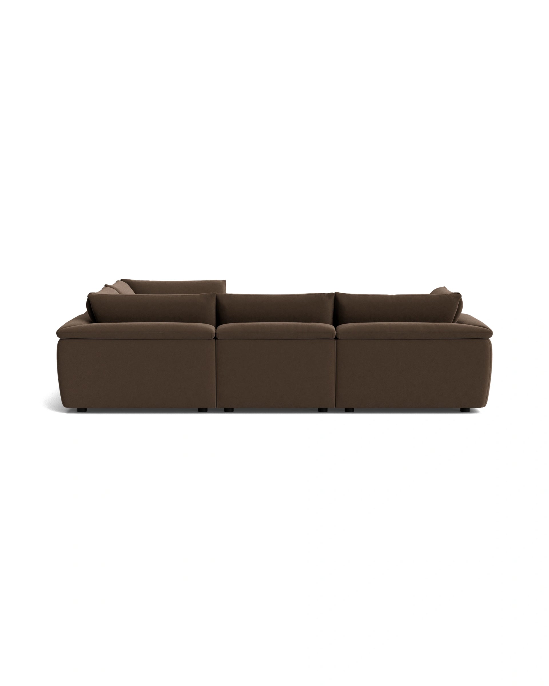 Melt Closed Chaise Sofa - Eden Java