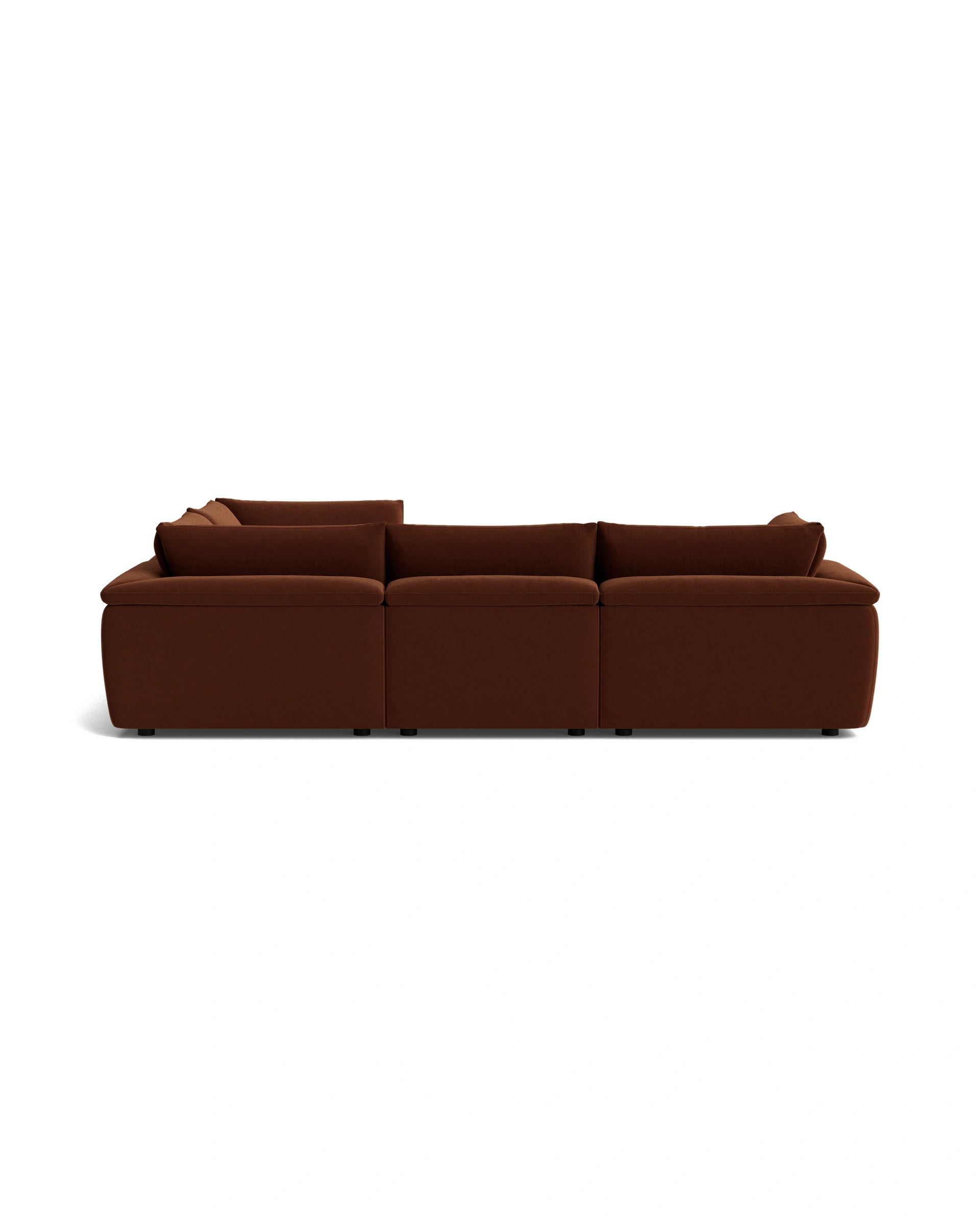 Melt Closed Chaise Sofa - Eden Brick