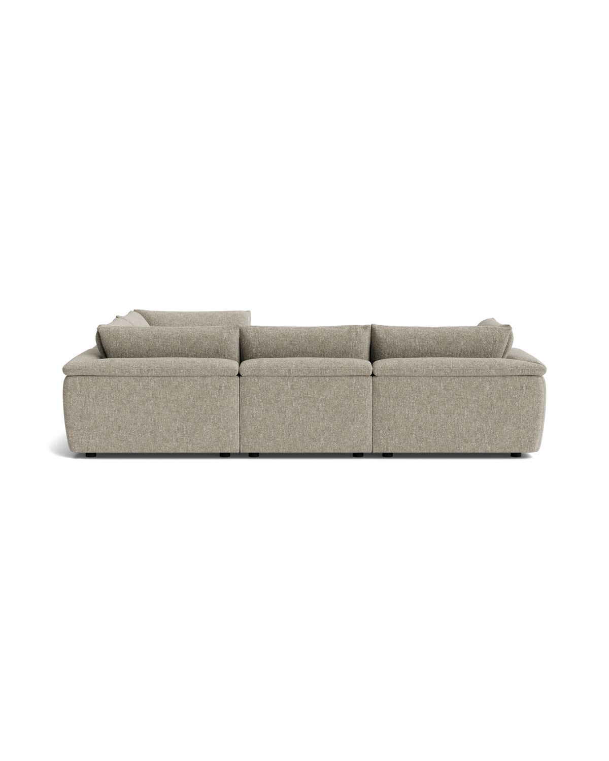 Melt Closed Chaise Sofa - Fleck Smoke