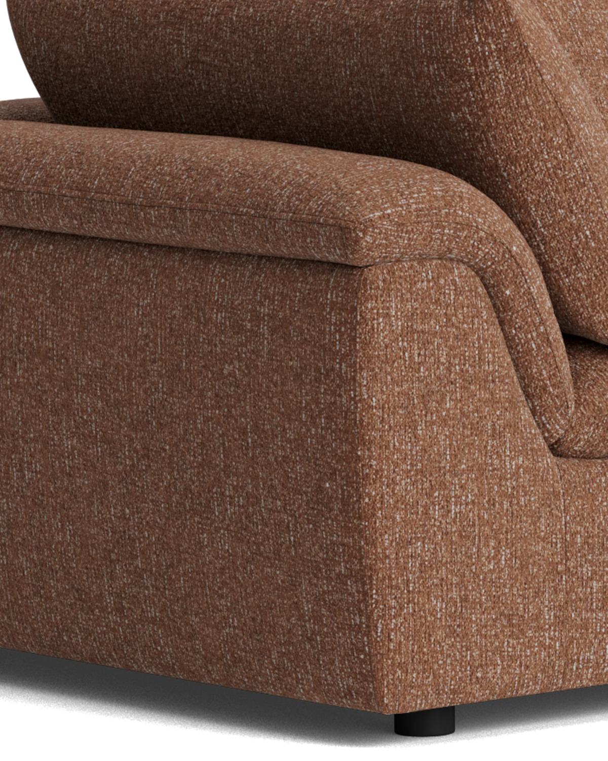 Melt Closed Chaise Sofa - Fleck Rust