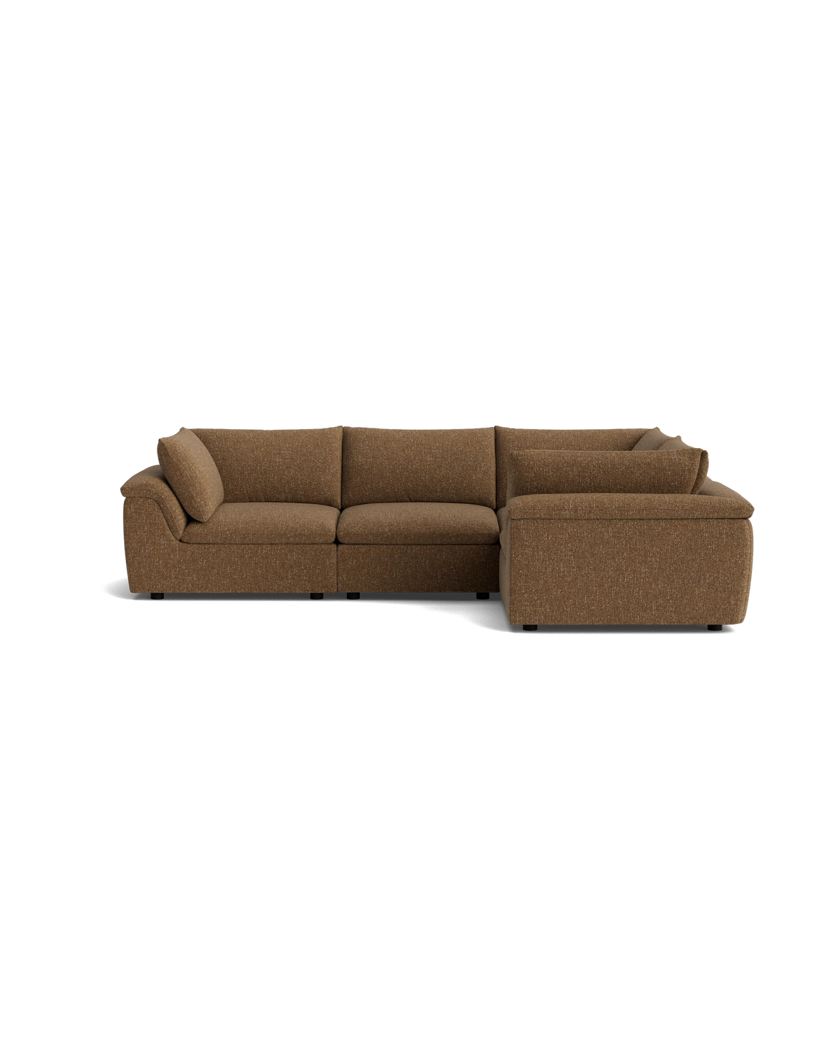 Melt Closed Chaise Sofa - Fleck Ginger