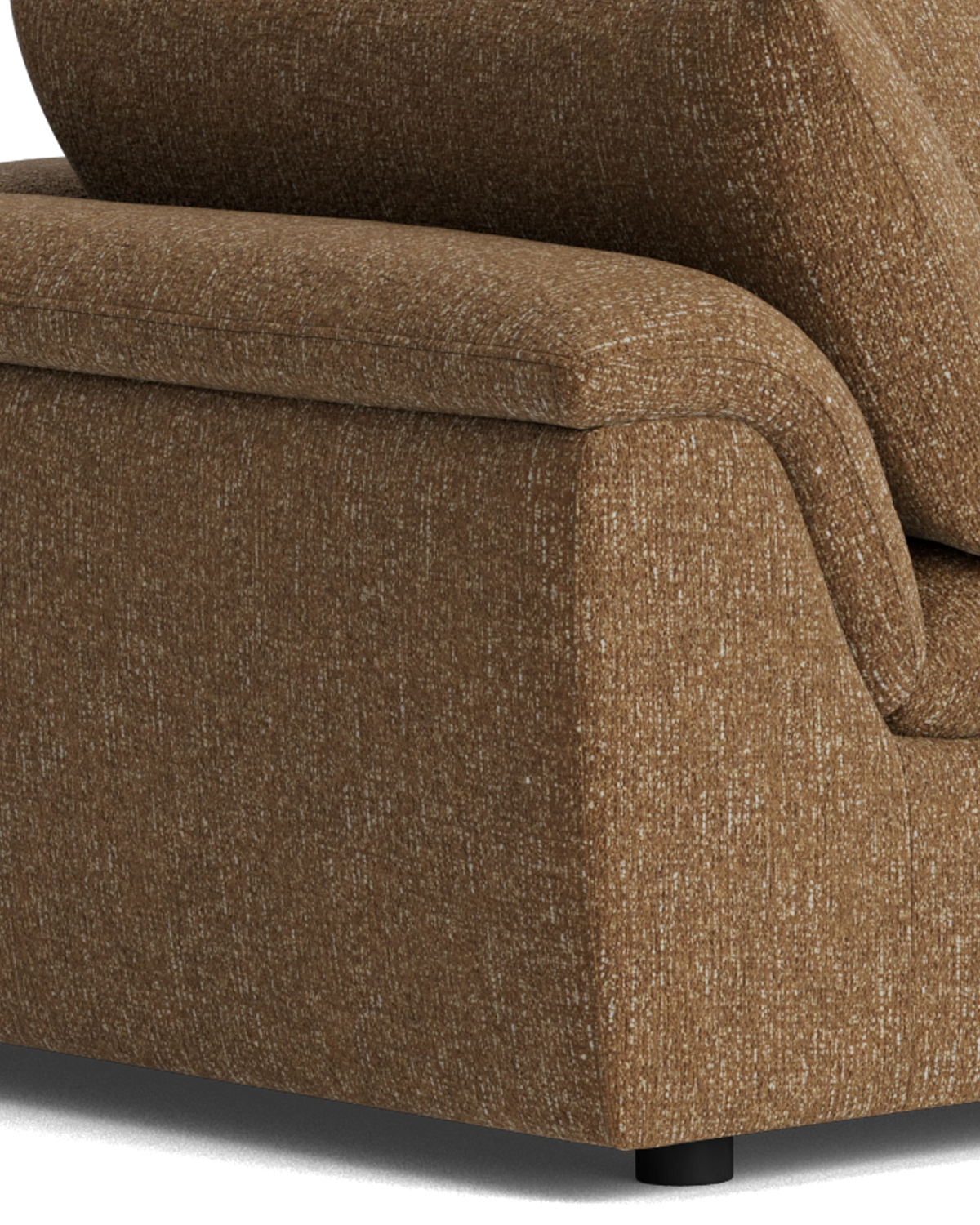Melt Closed Chaise Sofa - Fleck Ginger
