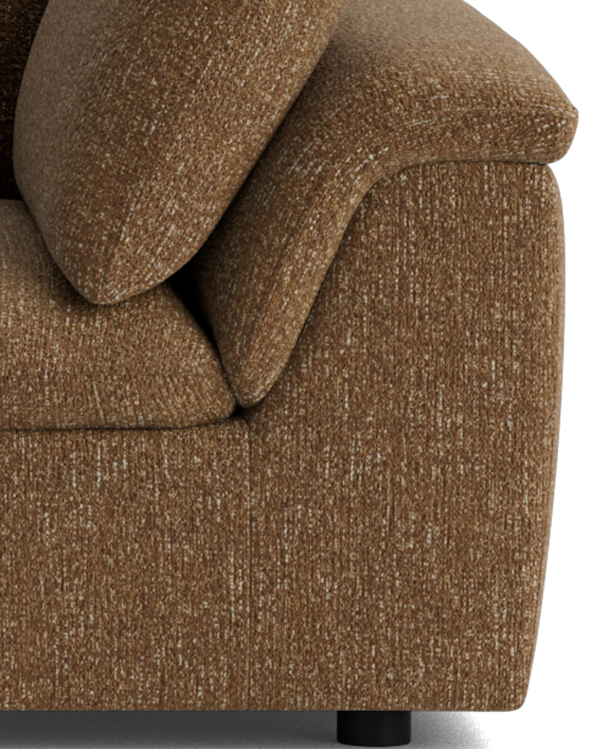 Melt Closed Chaise Sofa - Fleck Ginger