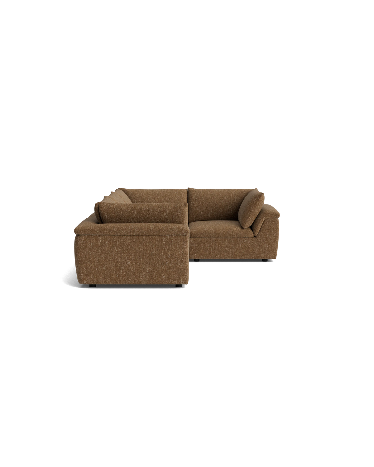 Melt Closed Chaise Sofa - Fleck Ginger