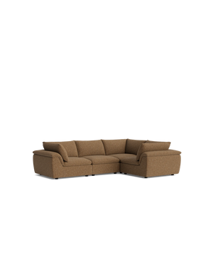 Melt Closed Chaise Sofa - Fleck Ginger