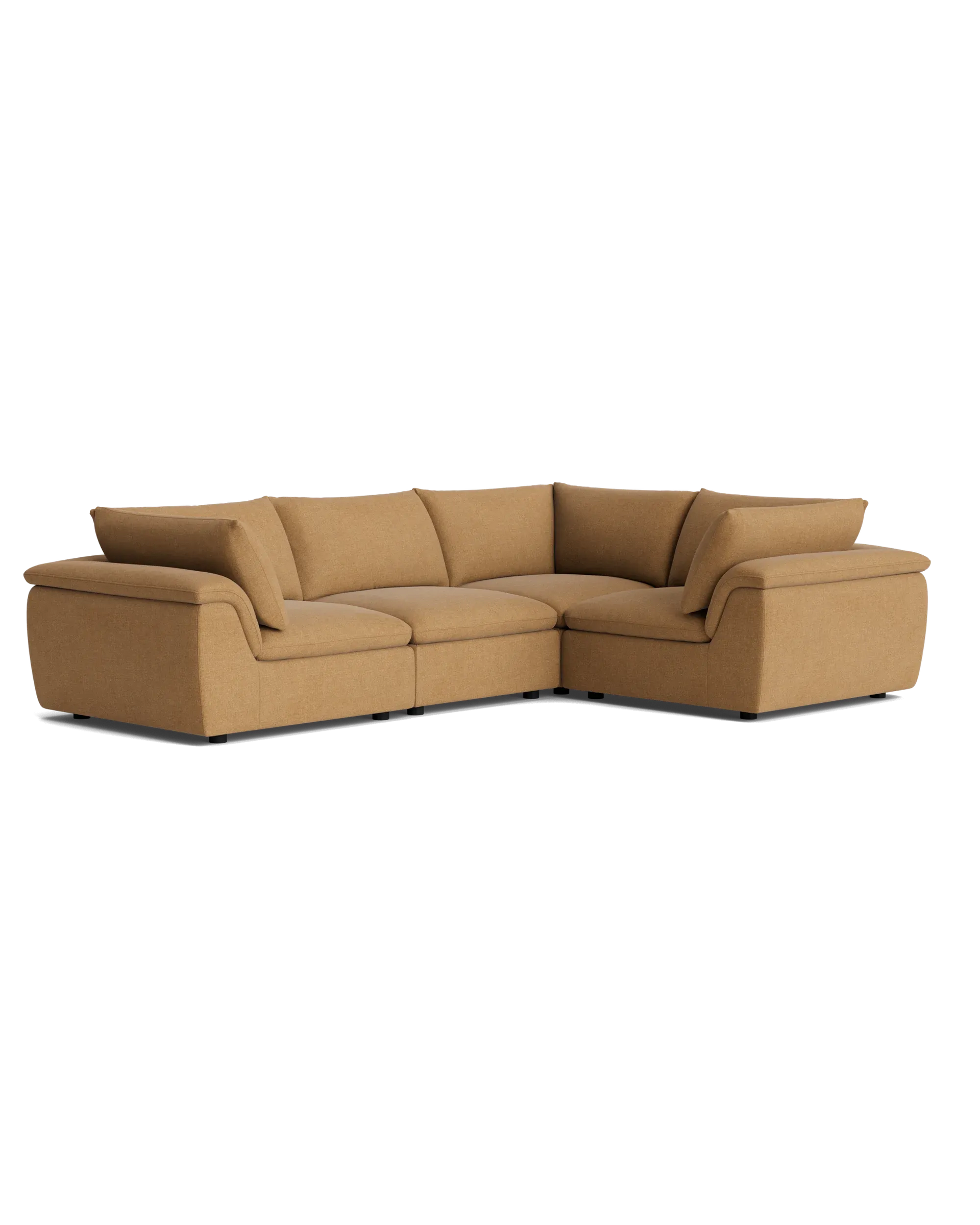 Melt Closed Chaise Sofa - Fossil Fawn