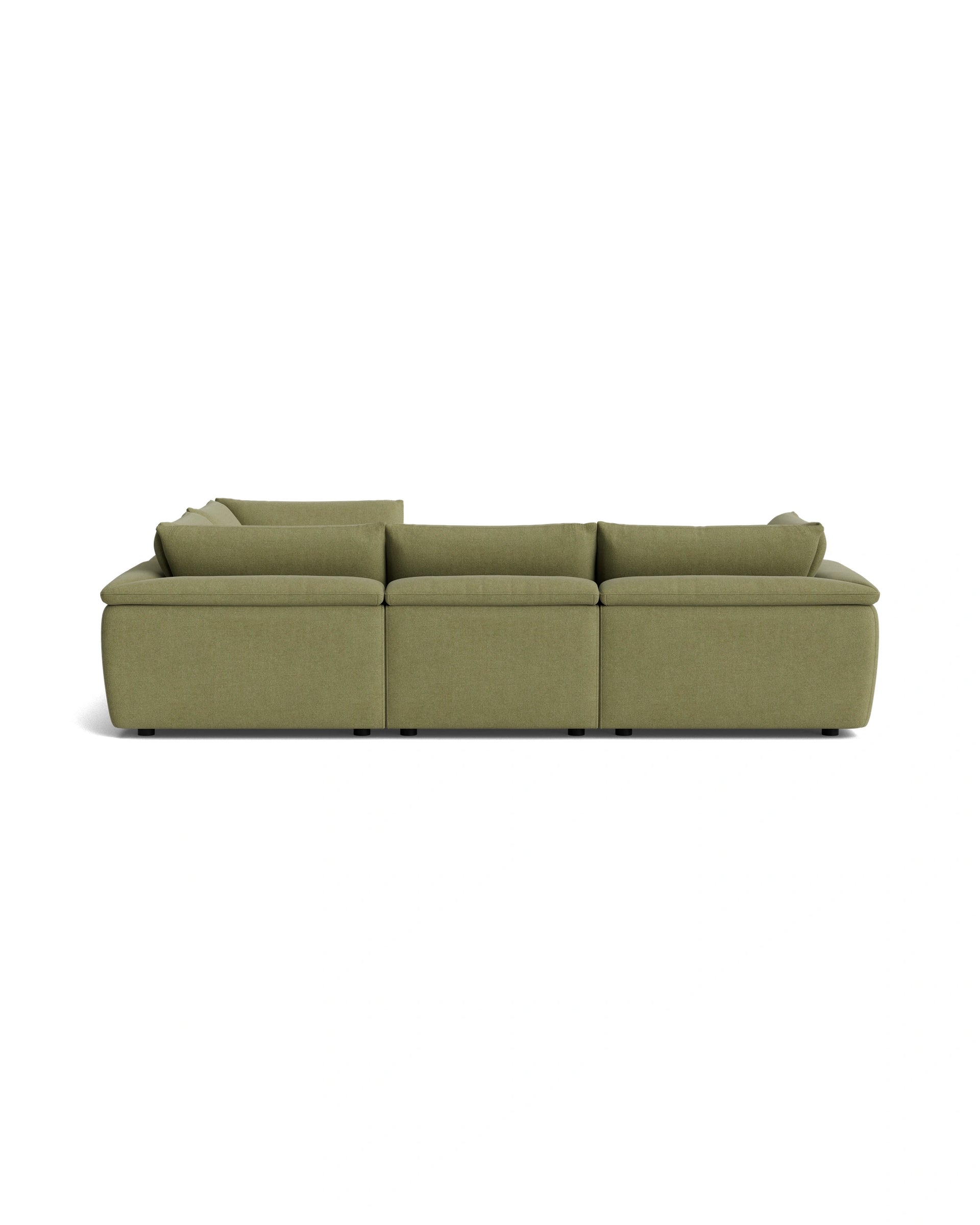 Melt Closed Chaise Sofa - Fossil Eucalyptus