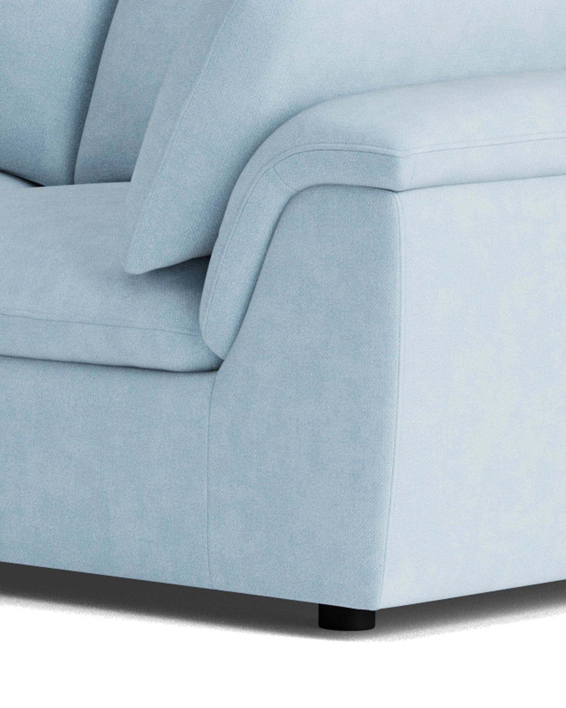 Melt Closed Chaise Sofa - Fossil Powder Blue