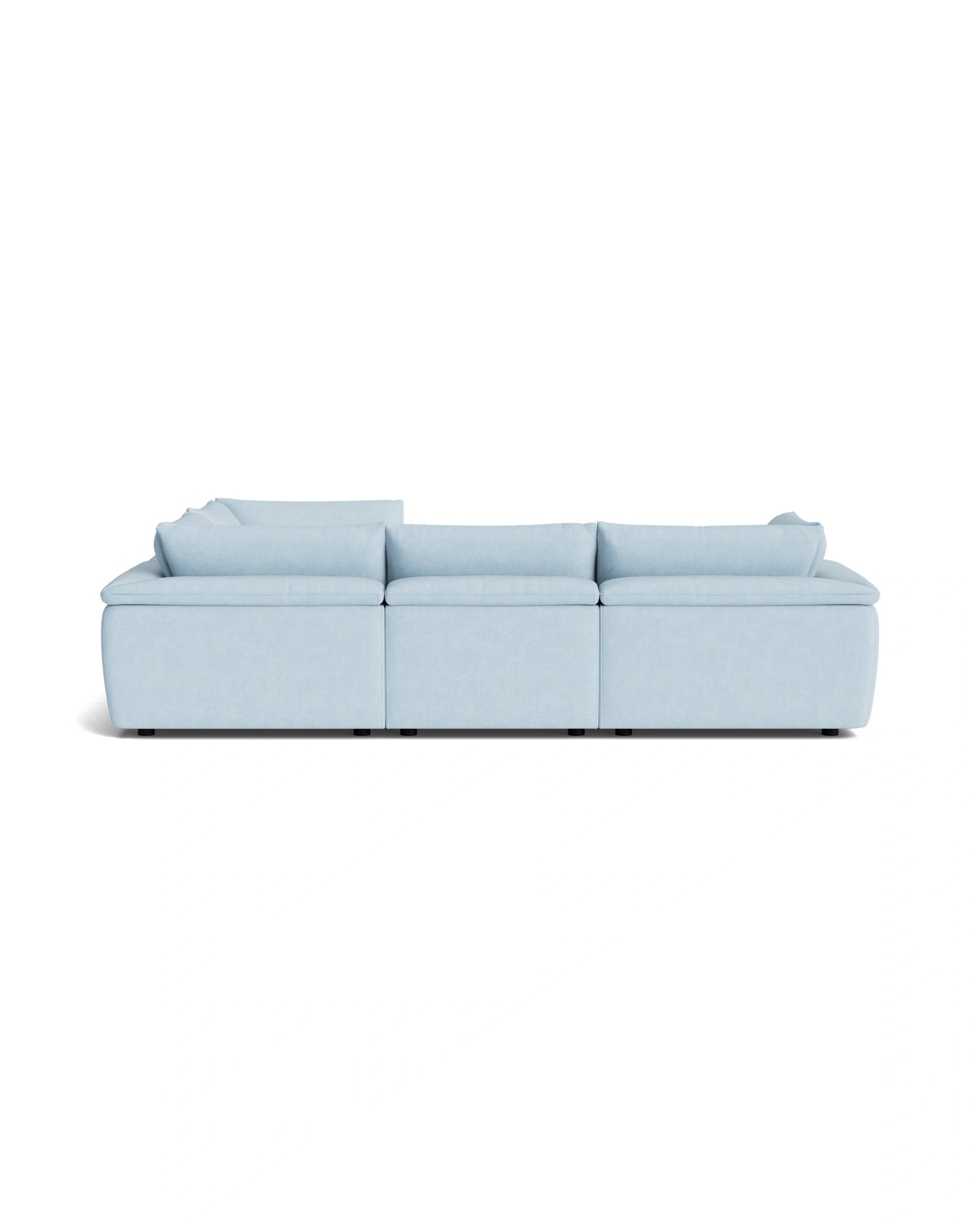 Melt Closed Chaise Sofa - Fossil Powder Blue