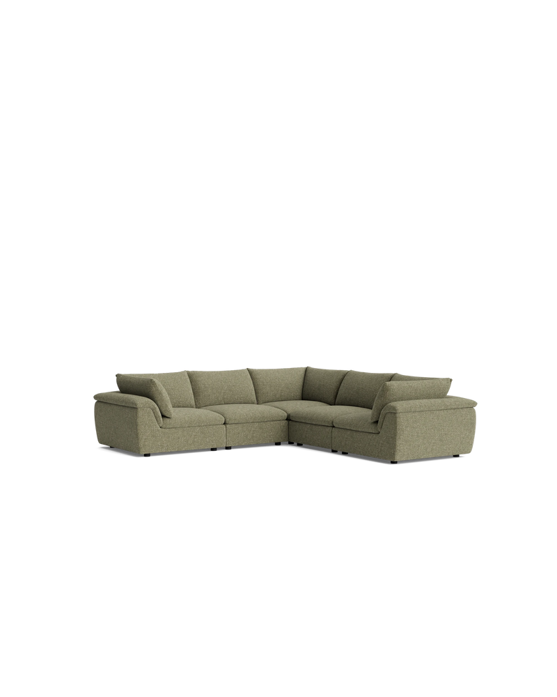 Melt Corner Sofa - Fleck Olive