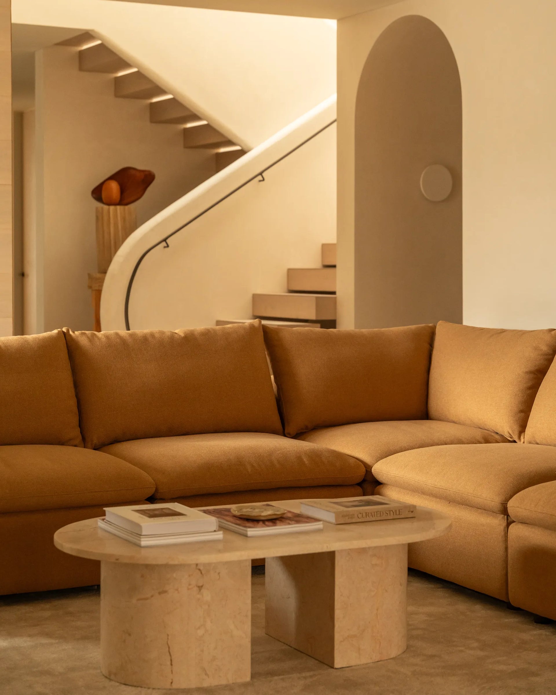 Melt Armless Middle Sofa Module - Fossil Fawn