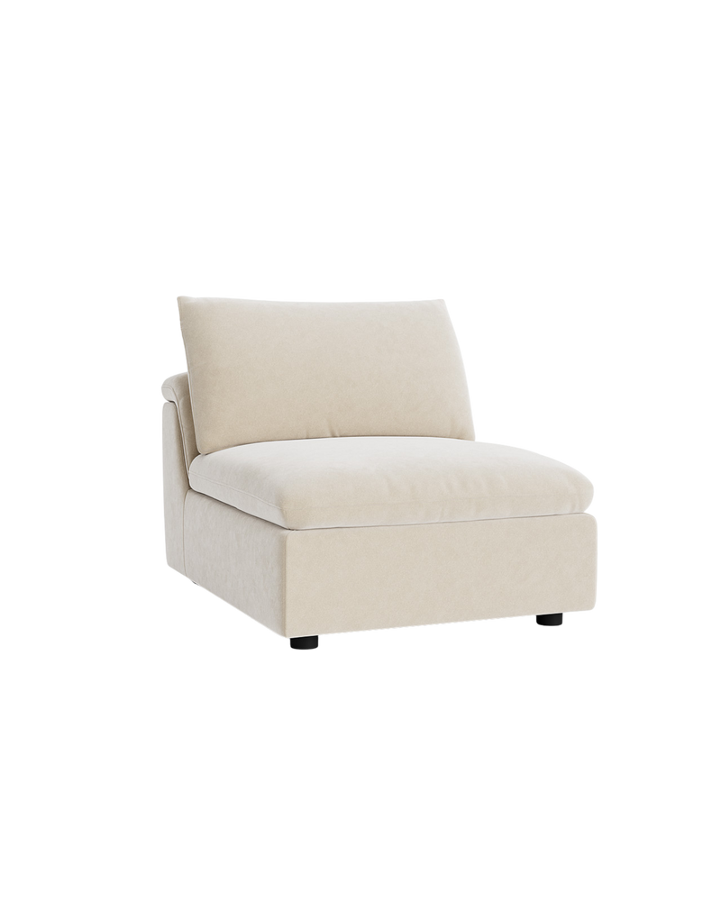 Melt Armless Middle Sofa Module - Eden Ecru