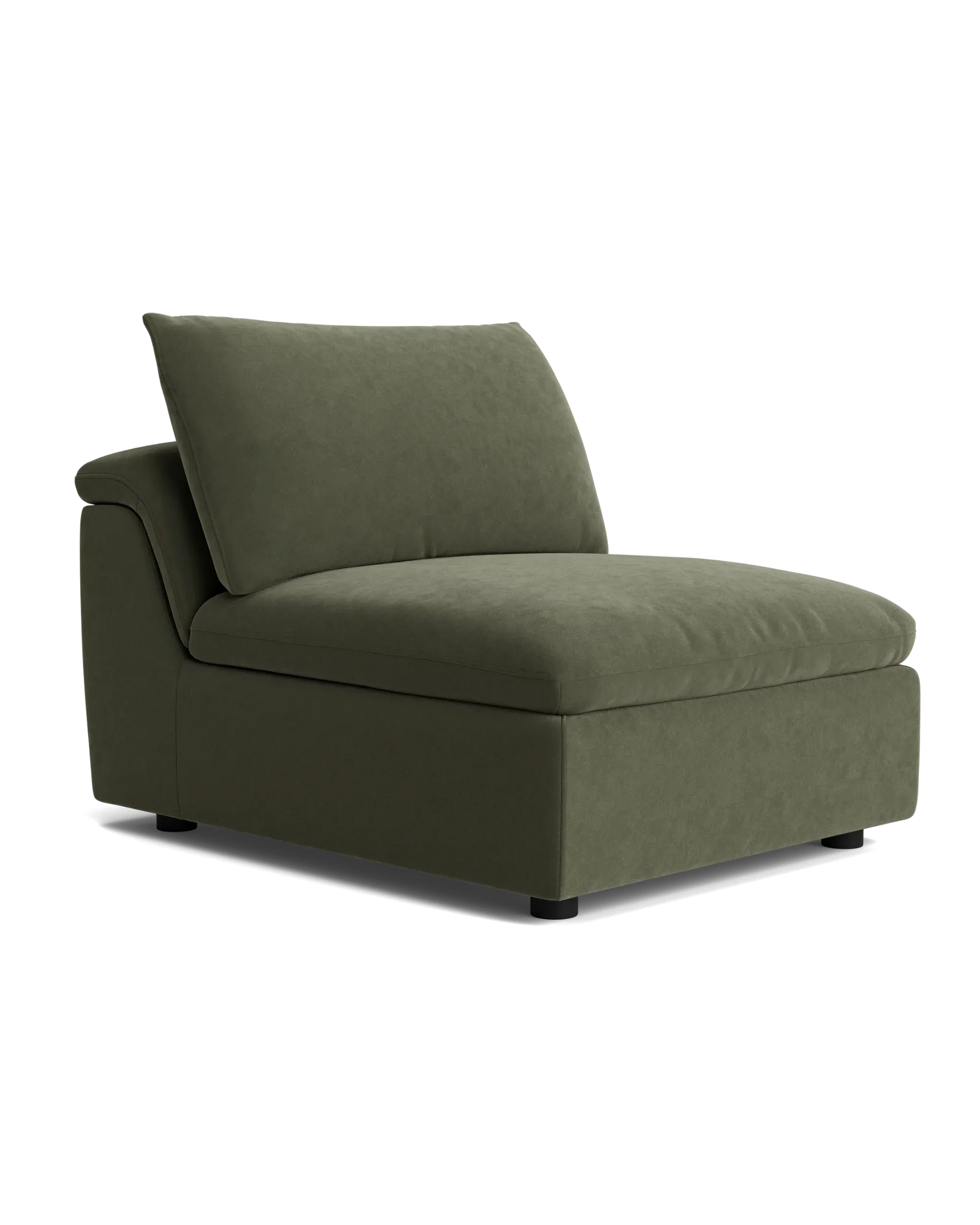 Melt Armless Middle Sofa Module - Eden Leaf