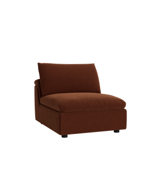Melt Armless Middle Sofa Module - Eden Brick