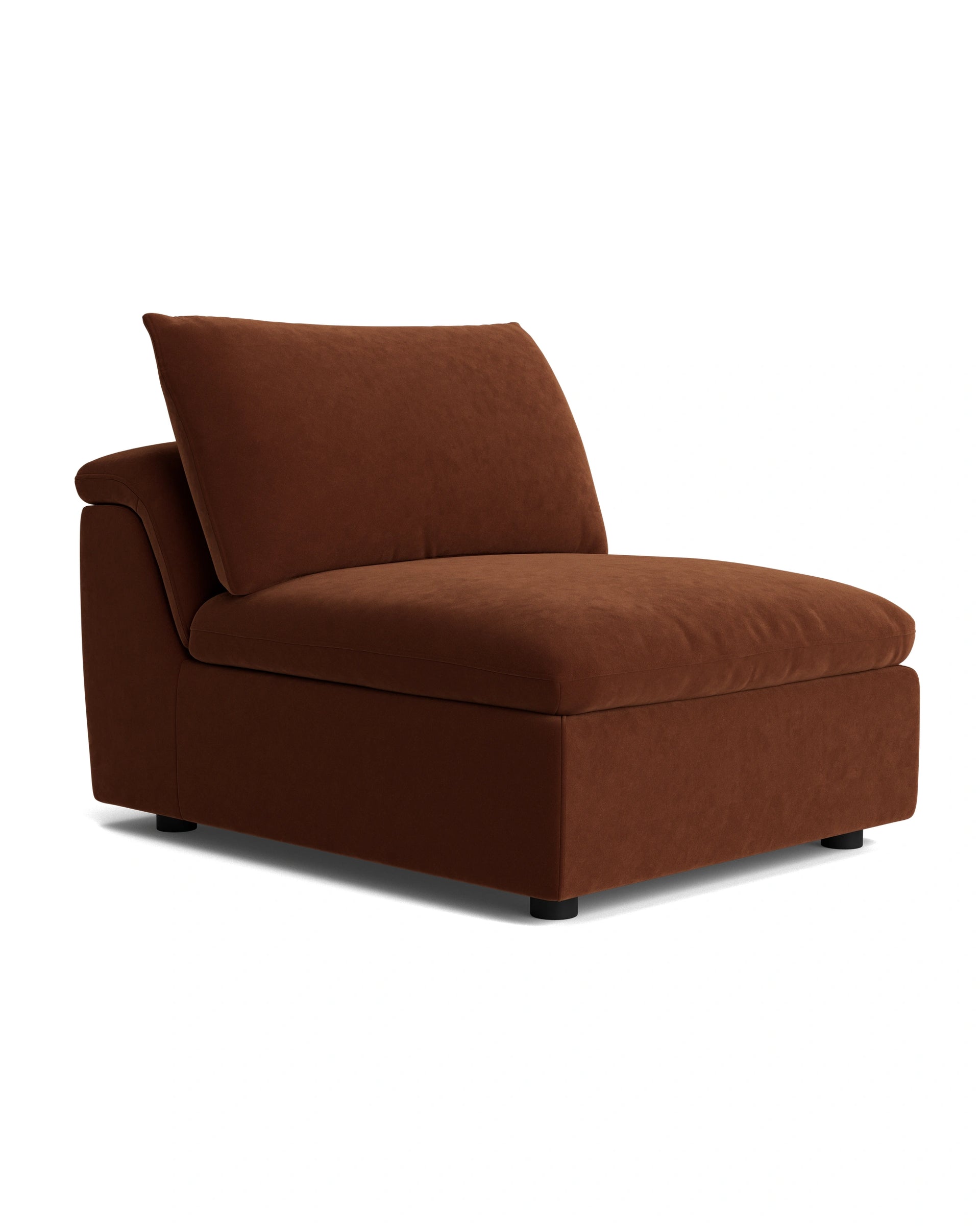 Melt Armless Middle Sofa Module - Eden Brick