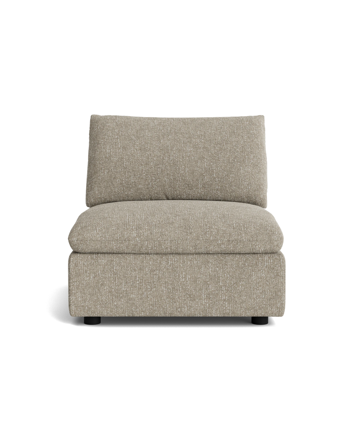Melt Armless Middle Sofa Module - Fleck Smoke