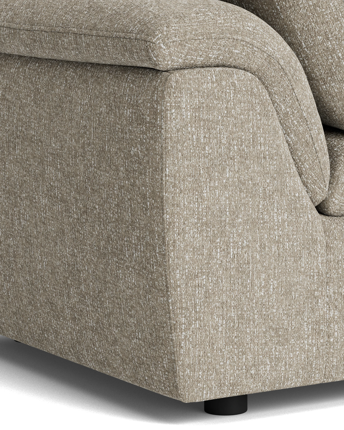 Melt Armless Middle Sofa Module - Fleck Smoke