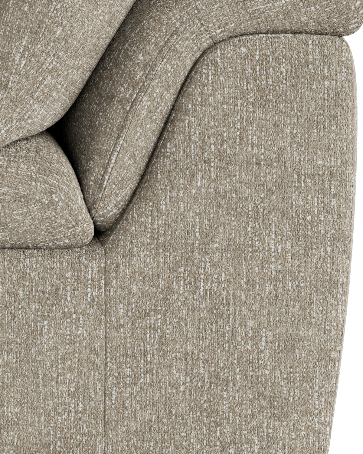 Melt Armless Middle Sofa Module - Fleck Smoke