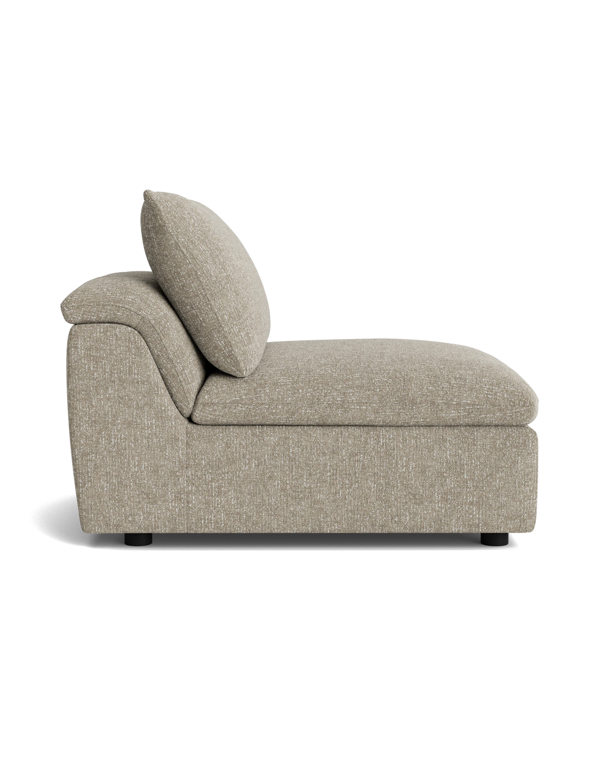 Melt Armless Middle Sofa Module - Fleck Smoke