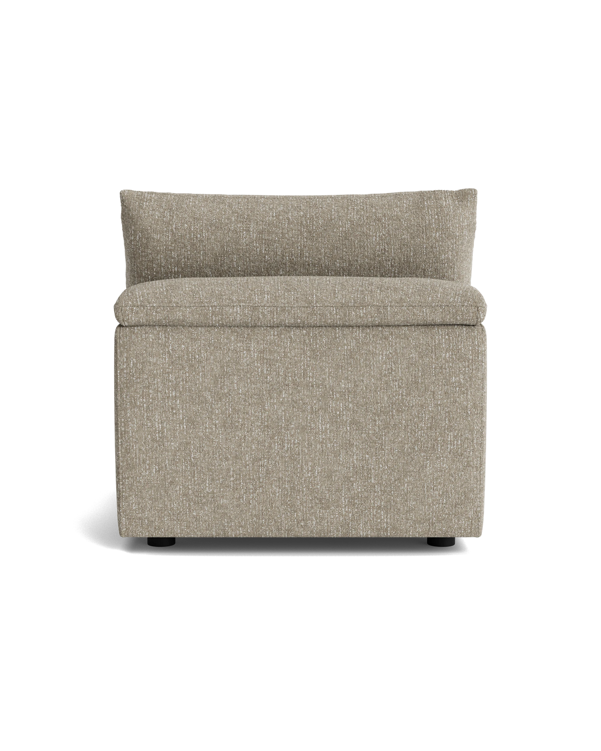 Melt Armless Middle Sofa Module - Fleck Smoke
