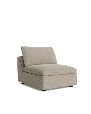 Melt Armless Middle Sofa Module - Fleck Smoke
