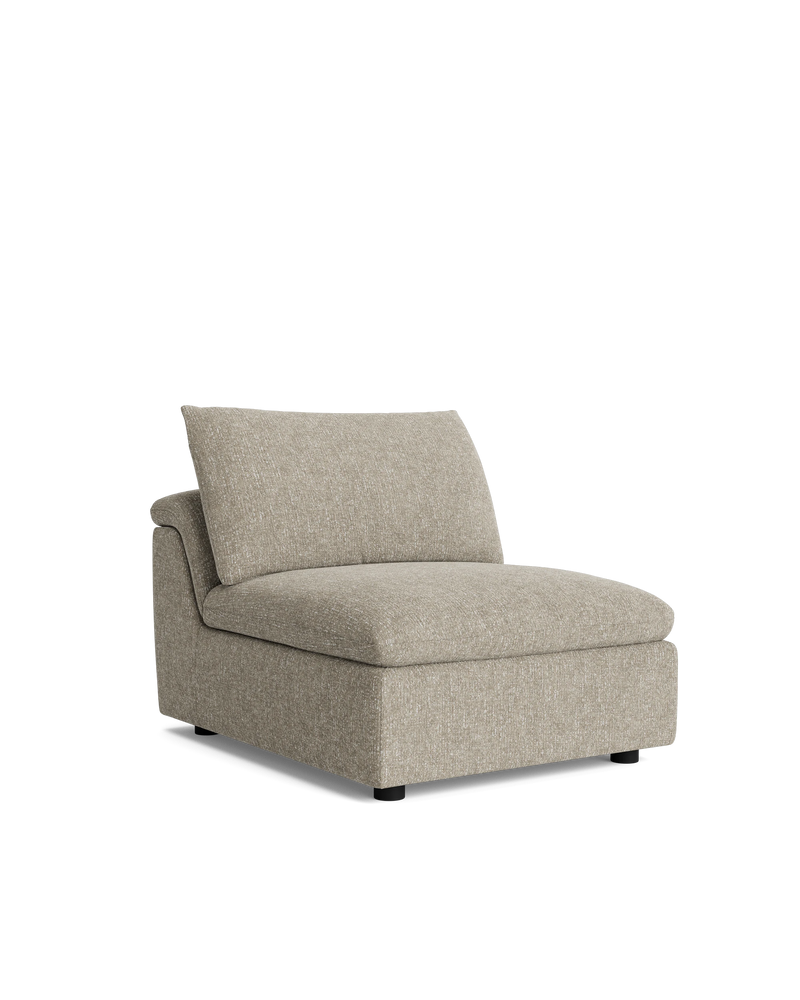 Melt Armless Middle Sofa Module - Fleck Smoke