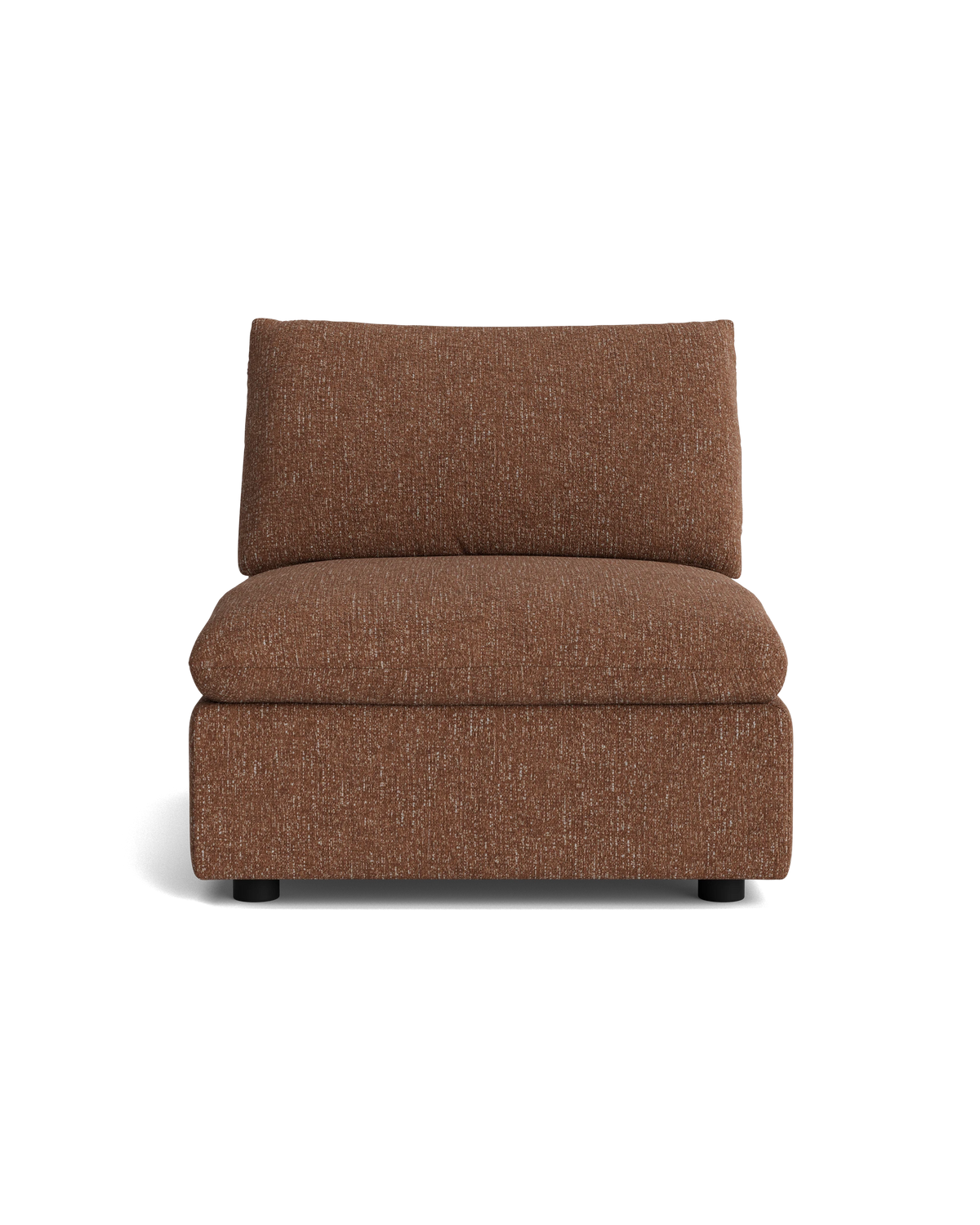 Melt Armless Middle Sofa Module - Fleck Rust