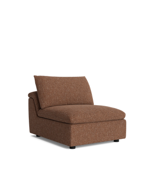 Melt Armless Middle Sofa Module - Fleck Rust